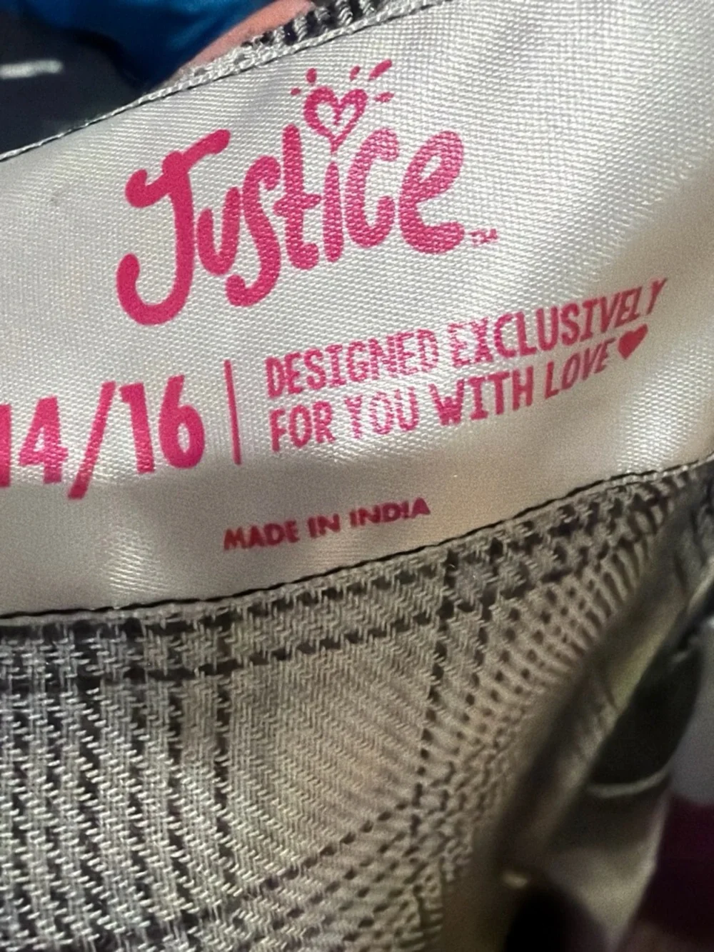 Justice Black & Gray Ombre Plaid Button-Down Shirt